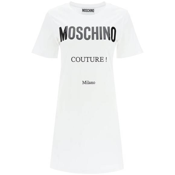 MOSCHINO COUTURE: T-shirt Con Logo - Bianco | T-Shirt